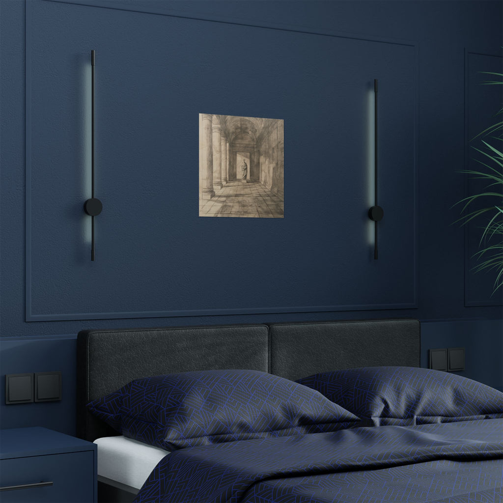 "Echoes Through Marble" - Satin Poster