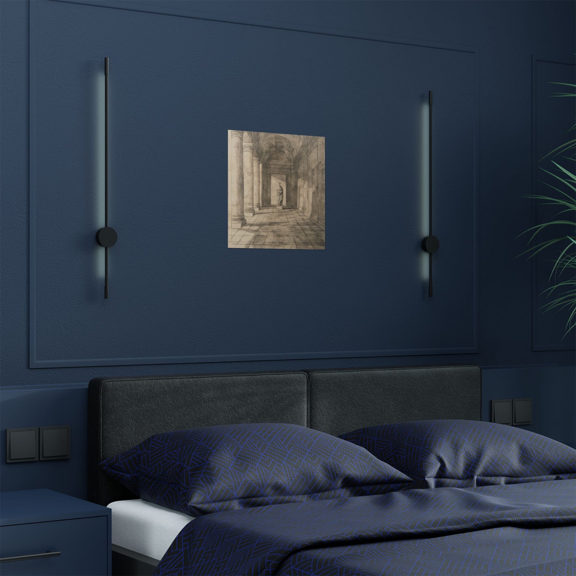 "Echoes Through Marble" - Satin Poster