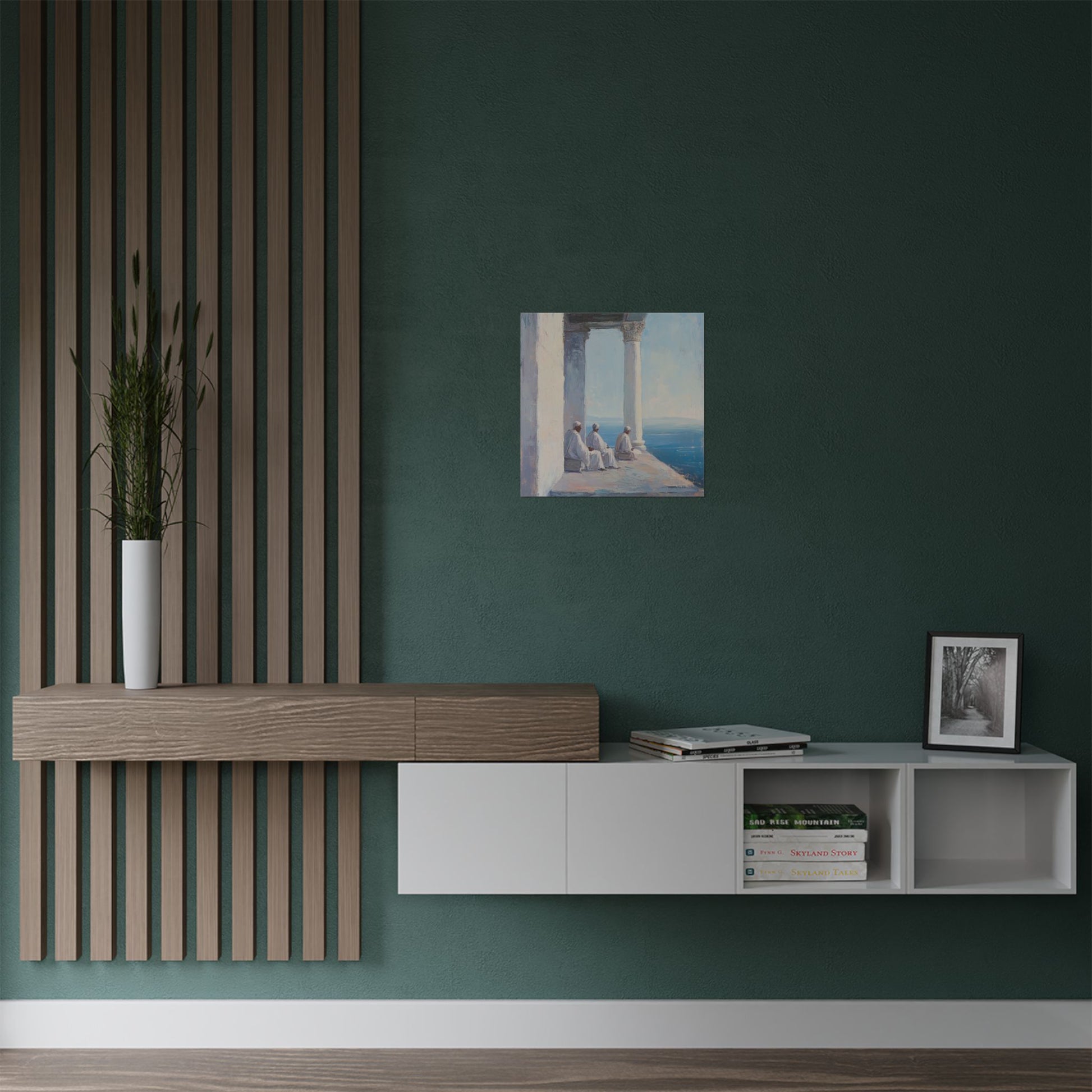 "The Thinkers’ Terrace" – Satin Poster