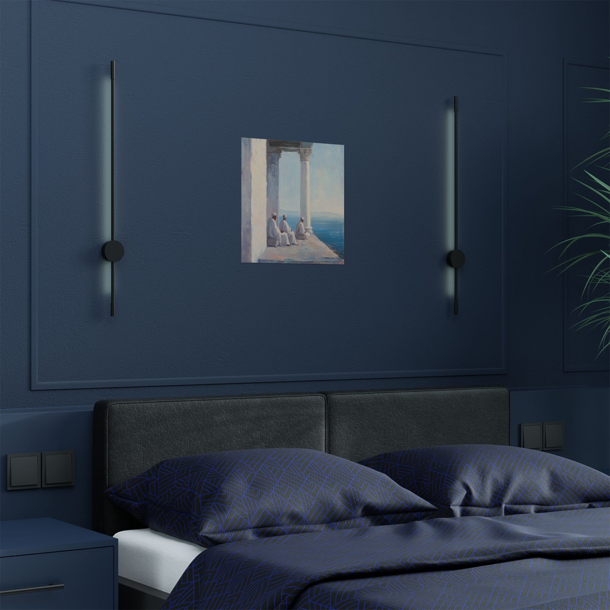 "The Thinkers’ Terrace" – Satin Poster