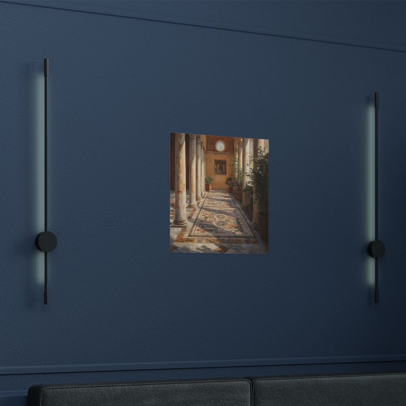 "Echoes of Marble and Mosaic" Satin Poster