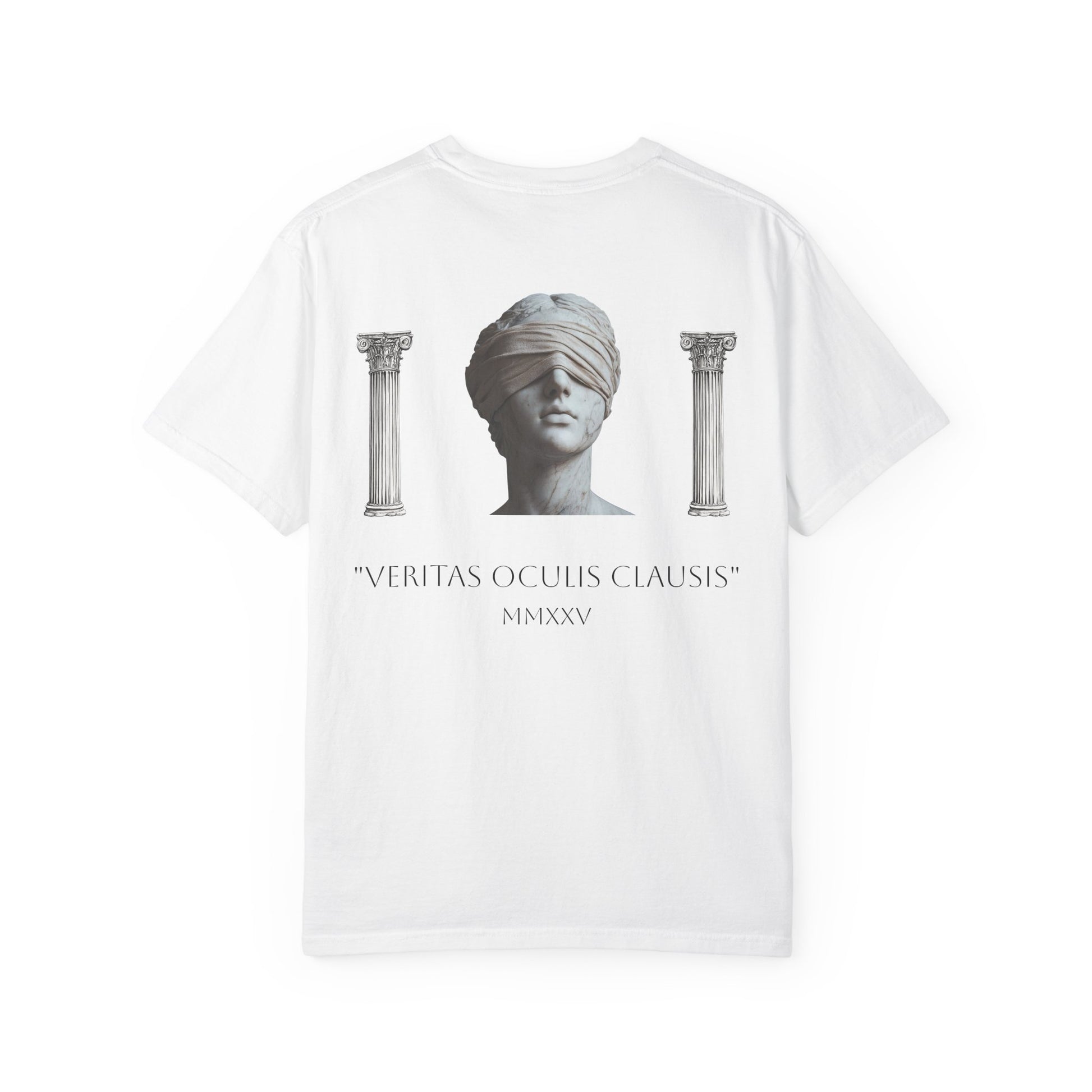 "Veritas Oculis Clausis” Blindfold Tee