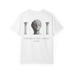 "Veritas Oculis Clausis” Blindfold Tee