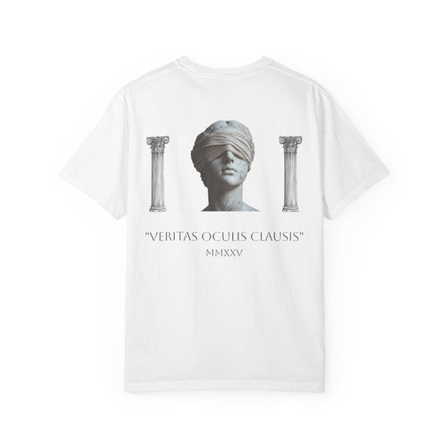 "Veritas Oculis Clausis” Blindfold Tee