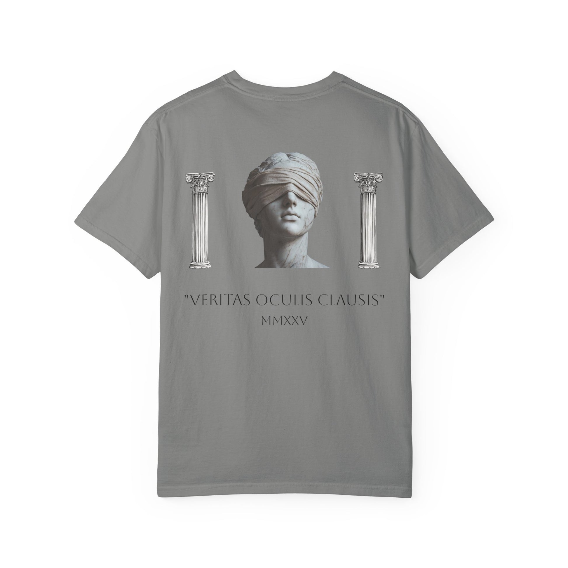 "Veritas Oculis Clausis” Blindfold Tee